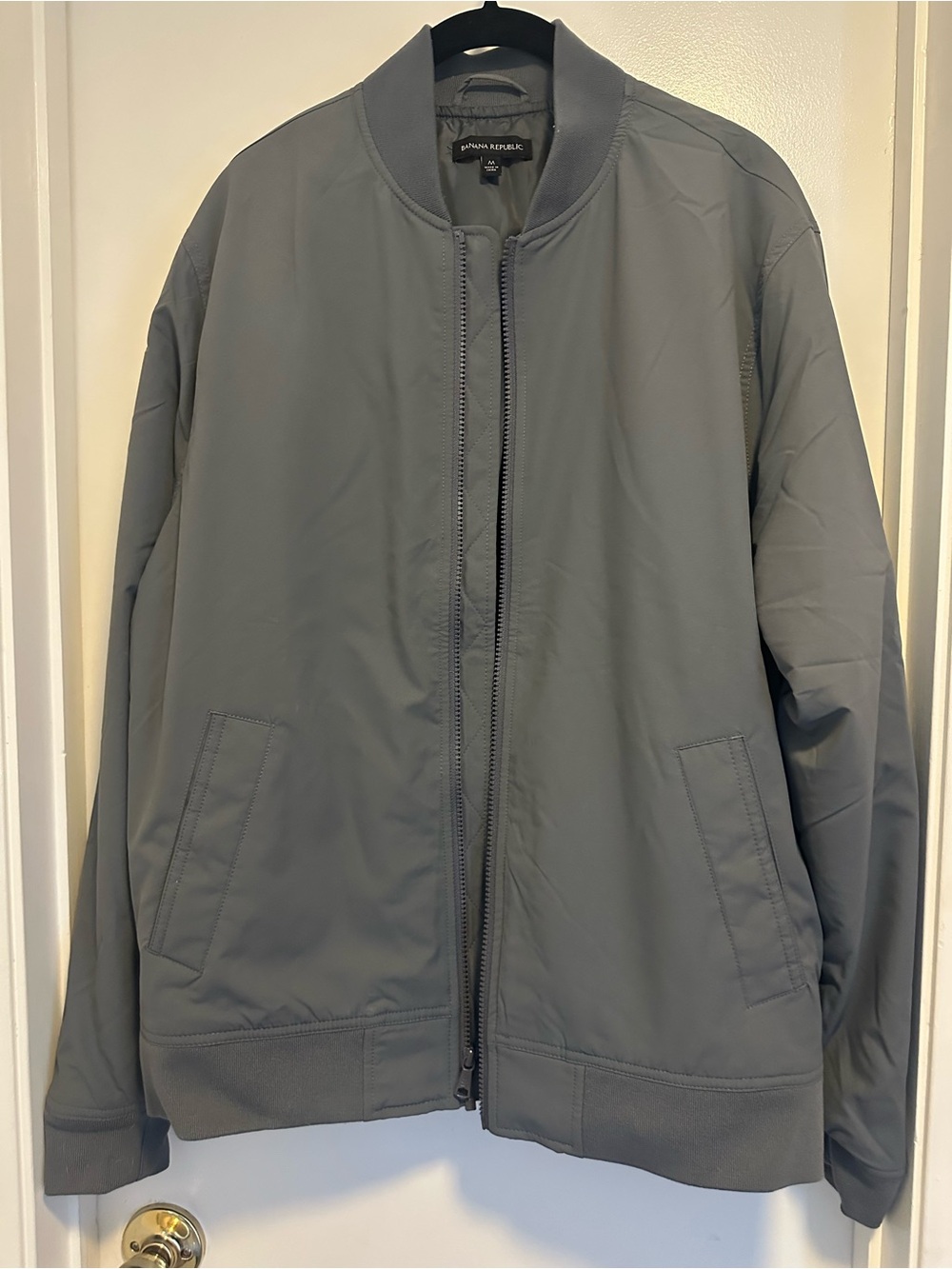Banana Republic Men's Slate Gray Bomber Jacket